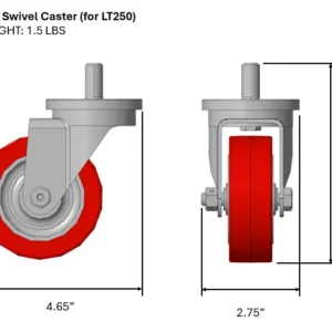 Part LT5035 3.5" Front Caster (for LT250)
