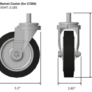 Part LT4001 5" Swivel Caster (for LT300)