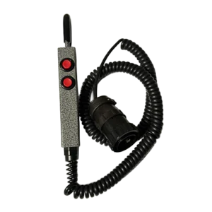 Image shows a 2-button pendant accessory for LiftTrac material lifting units.